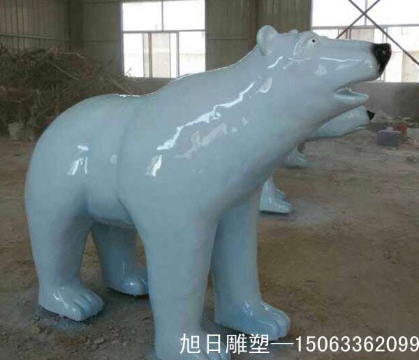 北极熊玻璃钢雕塑