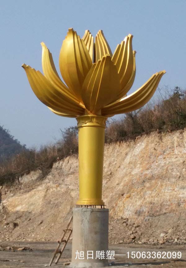 江西不锈钢莲花雕塑高度8米