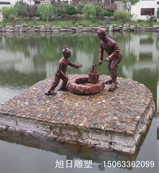 玻璃钢仿紫铜雕塑