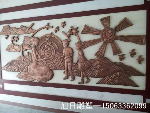 校园文化锻铜浮雕