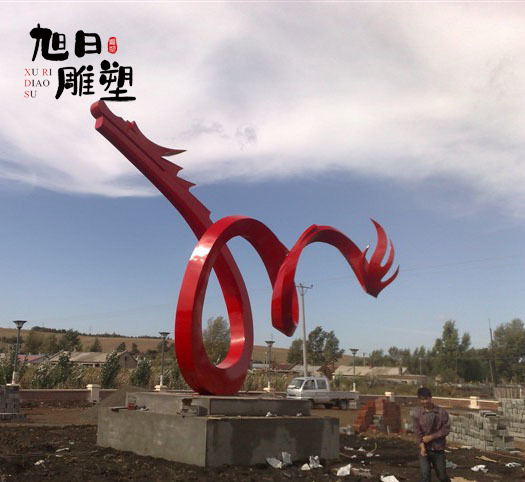不锈钢雕塑304材质高度8米-安装于潍坊