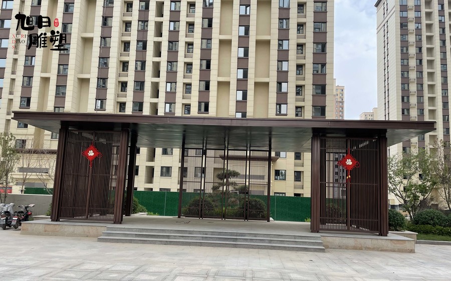 济南龙御公馆碳钢镀锌钢材氟碳油漆喷涂廊架